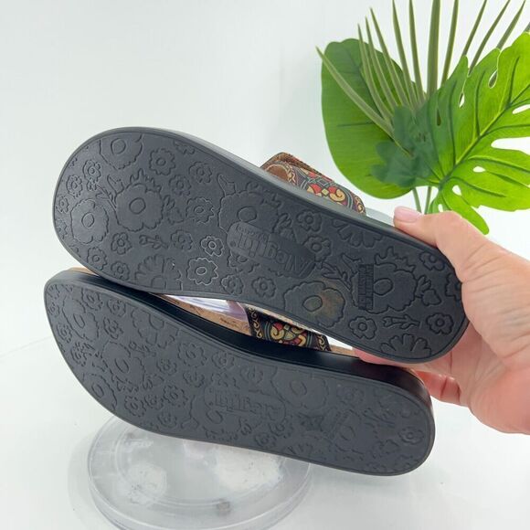 Alegria Women Moxi Sandal Size 40 10 Free Spirit Saddle Platform Slide Thong - Picture 10 of 14